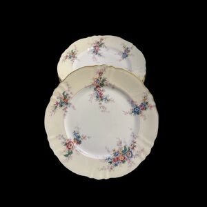 Vintage 5 Dinner Plates Floradora by CHARLES AHRENFELDT- Limoges, France 9.75”